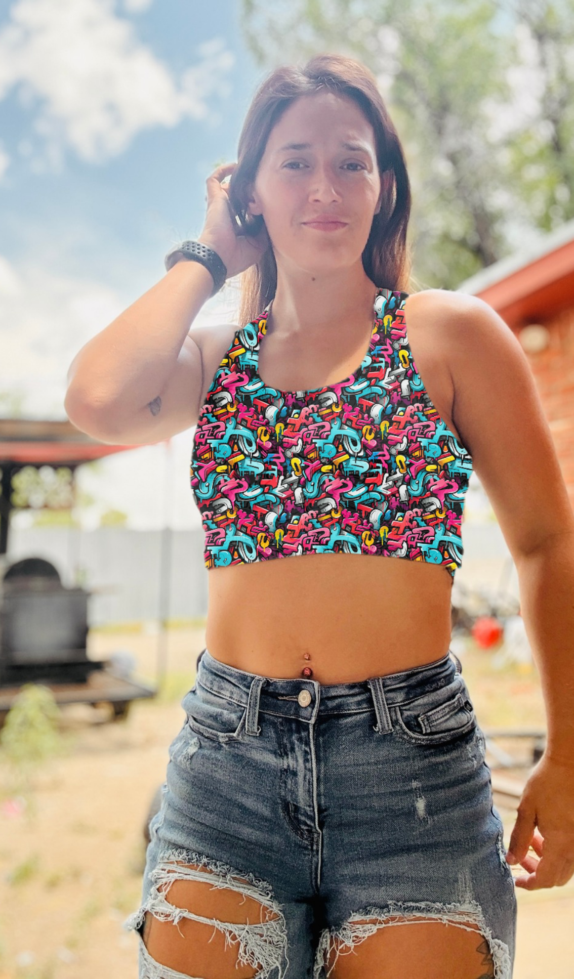 Bralette criss cross back GRAFFITI