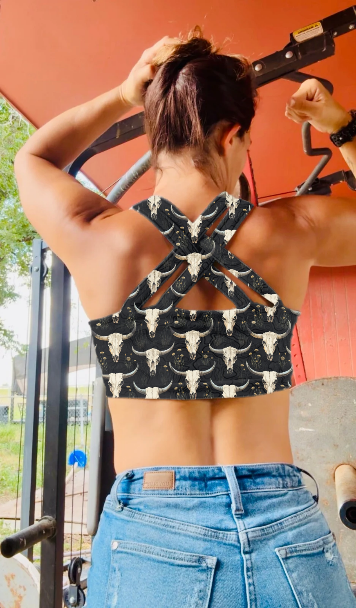 Bralette criss cross back western