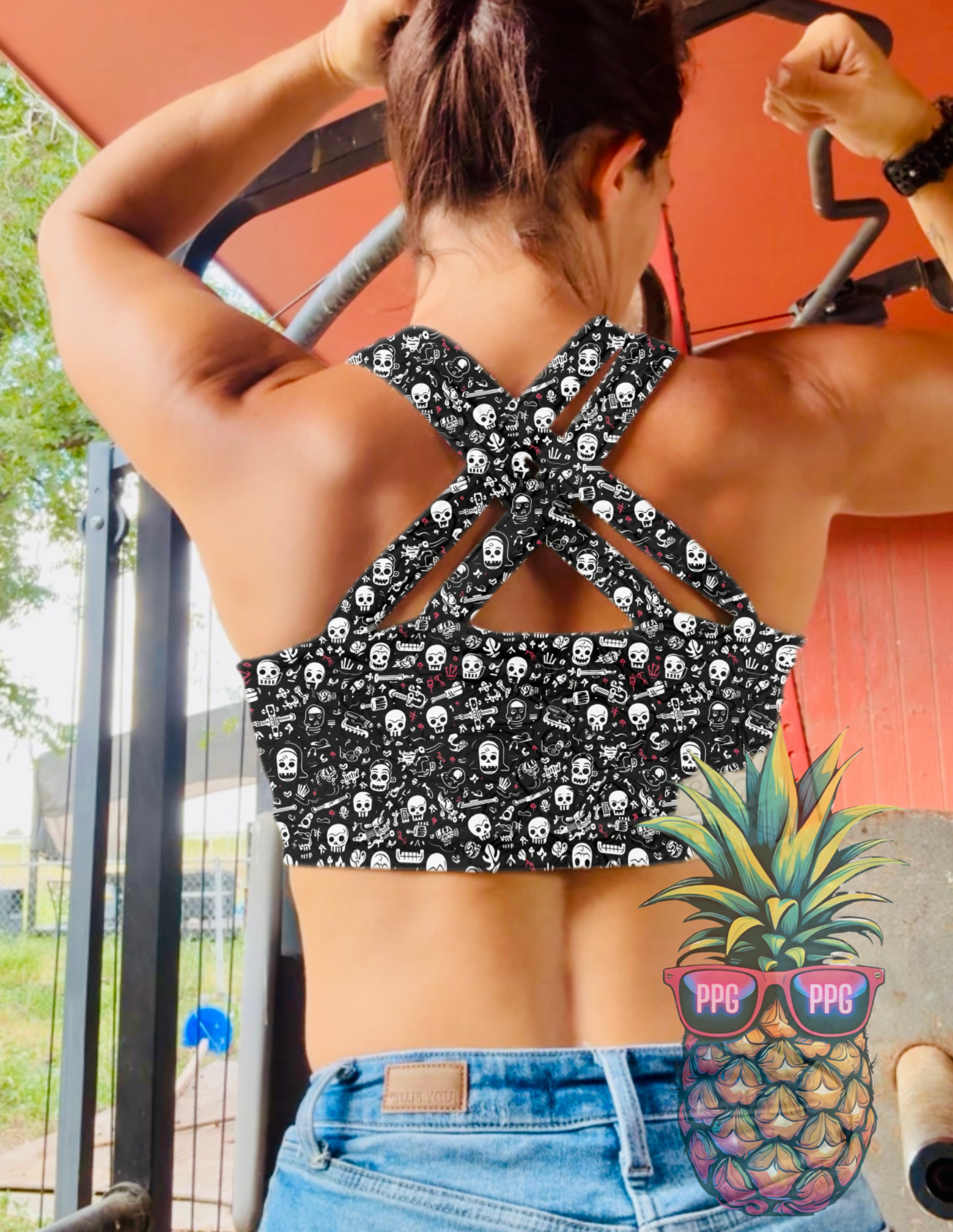 Bralette criss cross back Random Prints