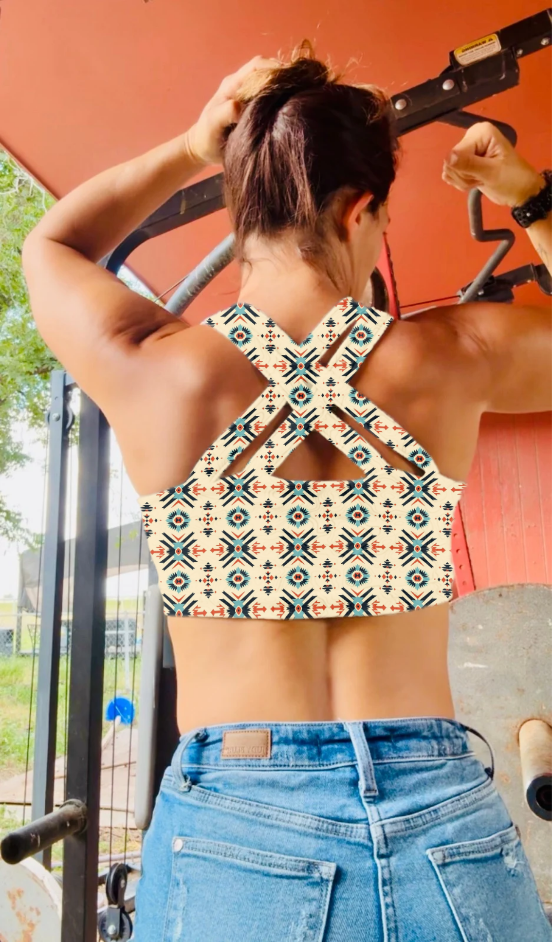 Bralette criss cross back western