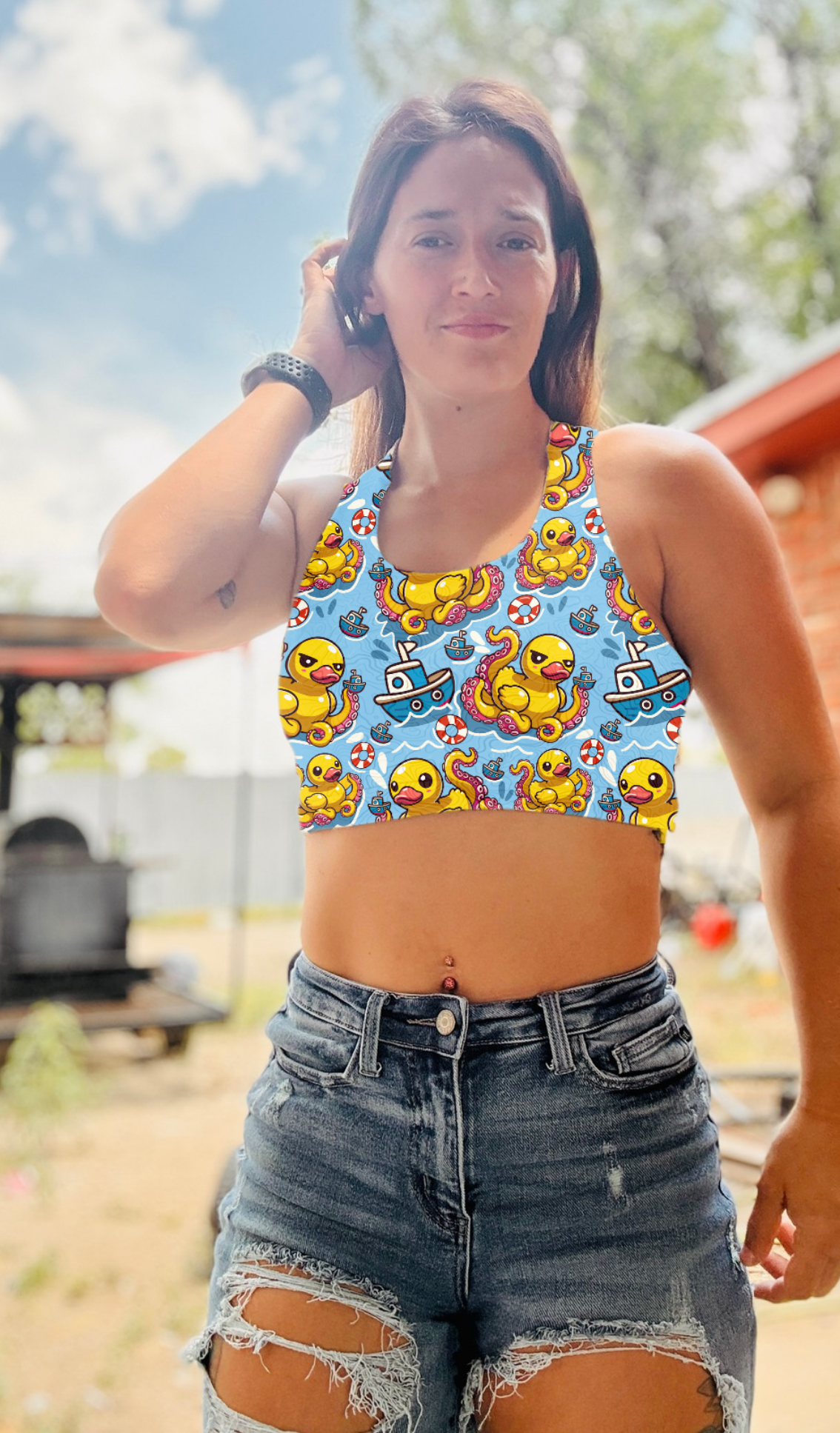 Bralette criss cross back Random Prints